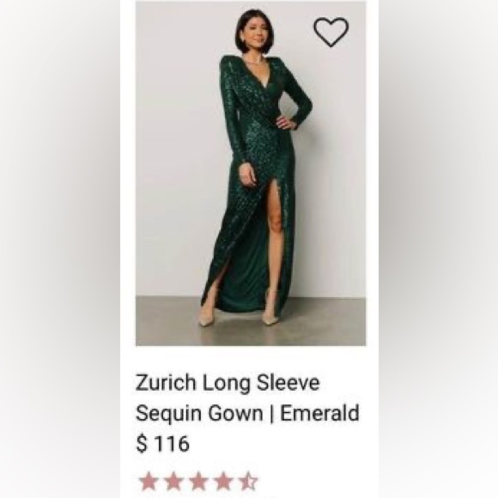 Green sequin dress